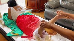 Saree Sensation: Intimate Massage with Alluring Curves and Passionate Whispers - Featuring Hira's Enchanting Beauty - HD - 8:49 video - from JuicyVid
