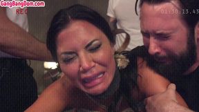 Gangbang mom creampied and throat banged in BDSM sessi - HD - 6:00 video - from Analdin