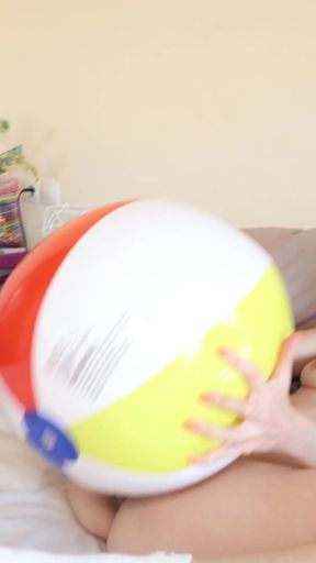 Desperation with My Stepson's Inflatable Beach Ball - 0:40 video - from FapHouse