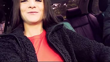 Brunette babe gives sloppy blowjob in risky car sex - SD - 10:31 video - from W1mp