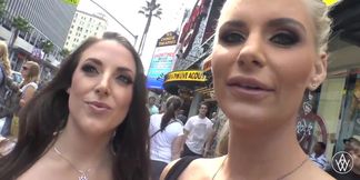 Pornstar girlfriends Angela White & Phoenix Marie share cock in POV amateur threesome - HD - 67:42 video - featuring Angela White - from Xtits