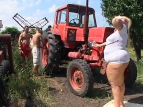 Huge fat blonde pussy fucking threesome on the farm - HD - 25:23 video - from xHamster