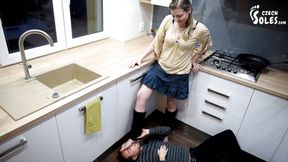 Wife's sexy feet worship during cooking - HD - 14:36 video - from FapHouse