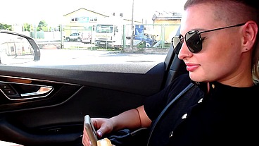 For Money Hot Blowjob From Stranger In The Parking Lot With Cum Swallowing - HD - 11:00 video - featuring Laura Dee - from Sheer