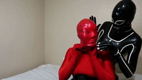 Mask Pulled Over Zentai Doll, Bound, Choked, Fingered and Dommed by Rubberdoll - SD - 14:51 video - from Clips4sale