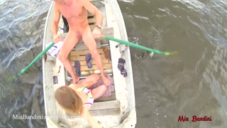 Public anal fucking on boat. Mia Bandini. - HD - 23:54 video - from Pornzona