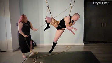 Live Suspension Rope Bondage Performance With Kayleth - HD - 23:08 video - from Sheer