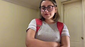 Chubby nerdy babe rides my cock with her big ass to get my creampie - HD - 16:24 video - from XGroovy