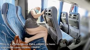 Pussy flashing and masturbation in a bus - HD - 2:10 video - from xHamster