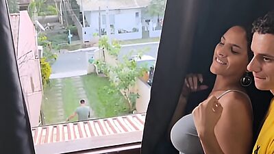 I gave it to my husband's friend while he was in the yard cutting grass and talking to me!! - HD - 10:03 video - from Bokep.PORN