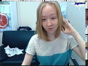 Lovely blonde Amateur teen with small tits dancing naked on webcam - HD - 5:34 video - from Xfeed
