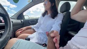 Caught Giving Roadside Pussy Therapy in His Car, Public Fuck Joyride Exposed - HD - 13:19 video - from Jizzberry