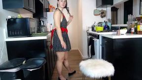 Sexy Young Woman Cooks in an Apron - HD - 100:00 video - from Flirt4Free