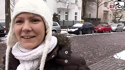 Saxon German young woman persuaded on the street to sex casting - HD - 20:00 video - from Bokep.PORN