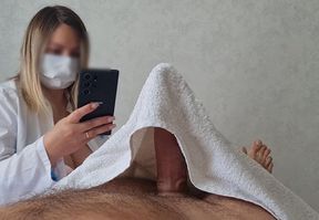 She did not expect that his penis could wake up from a massage, and make handjob for him - HD - 7:53 video - from xHamster