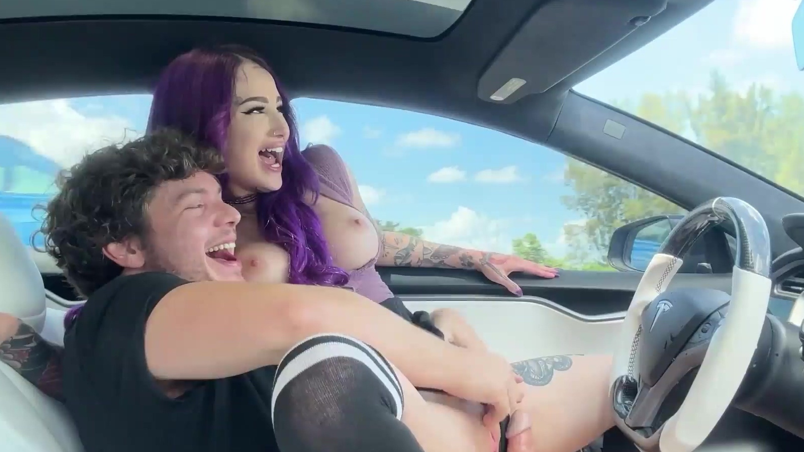 Gonzo Fuck On the Ride With Charming Petite Busty Purple-hair Teen - HD - 10:21 video - featuring Luke Cooper - from Fapality