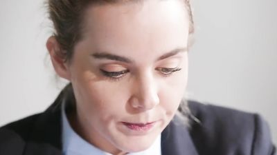 Business Woman Swallows while Working - HD - 10:47 video - featuring Eloa Lombard - from MomVids