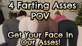 4 Girls Farting in your Face in Tight Leggings! (POV) - SD - 12:34 video - from Clips4sale