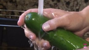 A Desperate Housewife Uses Cucumber and Carrot as a Substitute for a Big Hard Cock - HD - 8:12 video - from xHamster