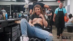 Naughty Barber Shop Employee Having - Parker Ambrose And Lucky Anne - HD - 6:56 video - from 01Tube