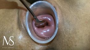 Maya Simons Masturbating her Cervix With a SPOON! - 4K - 4:41 video - from xHamster