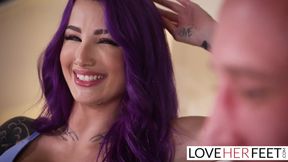 Tattooed Babe Valerica Steele Gives Footjob Before Fucking - HD - 12:53 video - featuring Valerica Steele - from xHamster