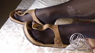 BIRKENSTOCK footjob, blowjob, pantyhose FETISH full video - HD - 1:06 video - from Pornzona