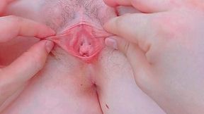 Petite Virgin Teen Teases and Stretches Wet Pussy - HD - 6:23 video - from MyLust
