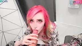 Hair Emo-guy Shags A Lovely Slim Tattooed Pink-hair Sales Consultant In The - HD - 7:59 video - from Teen21