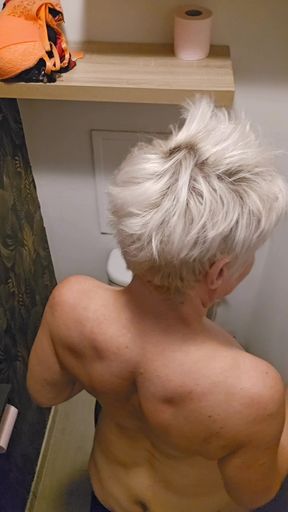 I Start on the Bed in Lingerie with My Vibrator and End up Naked in the Bathroom and All Wet - HD - 6:36 video - from xHamster