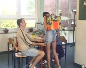 German Amateur Teen Threesome FMM Babe Brunette Fucked #7 - 13:12 video - featuring Mausezahnchen - from FapHouse