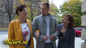 Mature Women Seduce Young Stranger in Wild Double Penetration Threesome - HD - 11:00 video - from Fucker