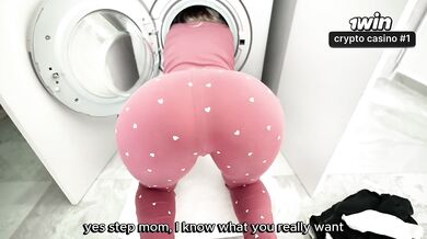 Big mistake on the stepmother's part that she got stuck inside the washing machine! - HD - 11:47 video - from Juicexxx