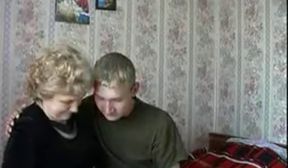 russian grandma gets fucked by her toyboy - SD - 19:46 video - from PornOne