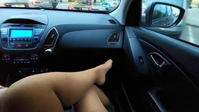 Sexy Legs Stepmom Gives Stepson a Footjob While Driving - HD - 9:53 video - from FapHouse