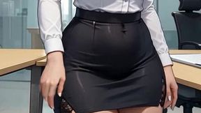 Waifu Secretary POV - Latina &amp; Colored Hair Office Close-Up Teasing - HD - 5:40 video - from xHamster