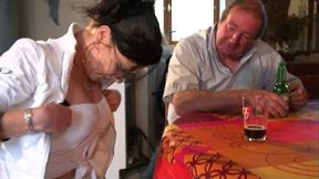 Erotic brunette sucking Papy - SD - 12:03 video - from XVideos