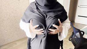 Muslim teen with big tits masturbates in hijab - 4K - 6:11 video - from xHamster