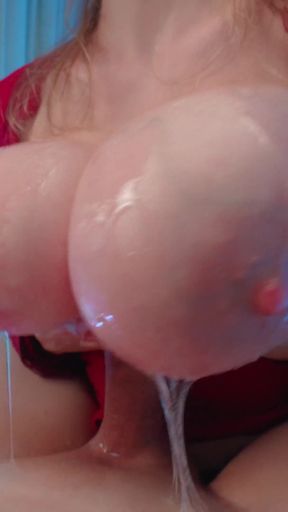 Sexy Cleavage Paizuri Queen Nuru Gel Titjob & Cum Between Big Tits - Lilykoti - 0:40 video - featuring Lilykoti - from FapHouse