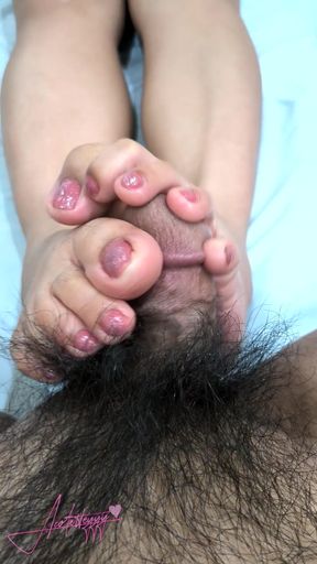 She Toejob Edges His Cum Until Her Big Toe Teases His Cum Out - HD - 16:50 video - from xHamster