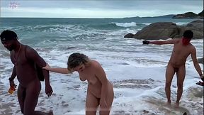 Blonde wife gets black cock at the beach - 10:39 video - from W1mp