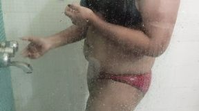 A gorgeous Bengali girl Priti Bathing in a bathroom. Voyer scene - HD - 5:28 video - from xHamster