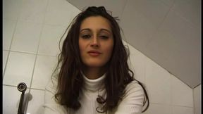 Fresh German chick fingers her pussy and sticks a dildo in her ass