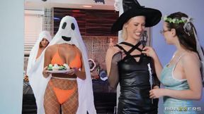 Ghost Swap at Halloween Cosplay Threesome Party with Xander Corvus, Emma Hix and Latina LaSirena69 - 4K - 12:00 video - featuring Lasirena69 - from Xtits