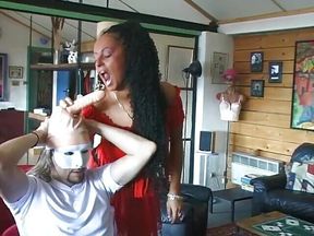 Super Busty Ebony Babe From France Fucking Like Never Before with Two Cocks - SD - 24:19 video - from FapHouse