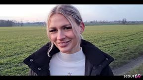 German Blonde PAWG Teen Lisa Get Risky Outdoor Fuck at First Date - HD - 11:06 video - from FapHouse