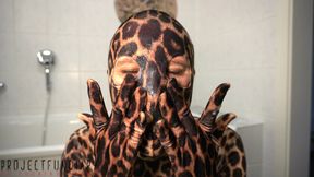 Leo Zentai Catsuit Wet Bathtub Experience Ends with Facial Mask Cum Play - Projectfundiary - 19:06 video - from FapHouse