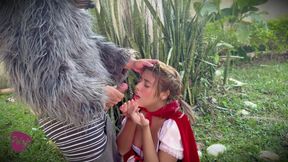 Little Red Riding Hood Was Lost in the Woods and Was Made to Suck Cock by the Big Bad Wolf - HD - 20:47 video - from FapHouse