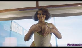 busty ebony redbone teen (18yrs 36ddd boobs takes some serious bbc) 1080p - HD - 30:53 video - featuring Simone Richards - from PornOne