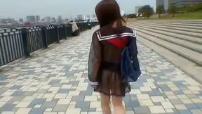 Lovely Mikan Shocks Guys Walking By – Steamy Asian Student Action - 3:01 video - from POVJP